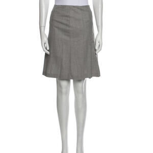 Piazza Sempione Gray Wool skirt pleated Knee length size S /M